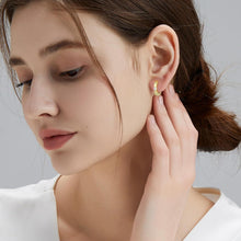 Silber 925 Damen Creolen Ohrringe mit Zirkonia Stein Gold
