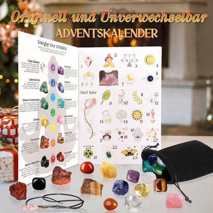 Adventskalender 2024 Chakra-Kristalle Weihnachts Countdown