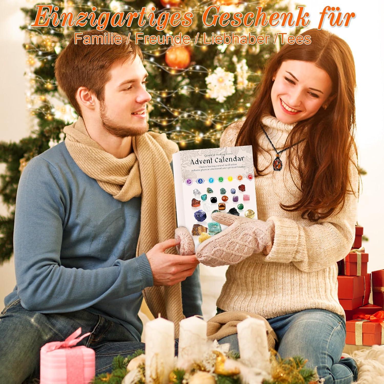 Adventskalender 2024 Kristalle Chakra-Heilkristalle Weihnachts