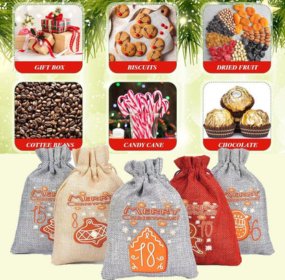 Adventskalender Kinder Befüllen 24 Stoffbeutel Weihnachtskalender 2024