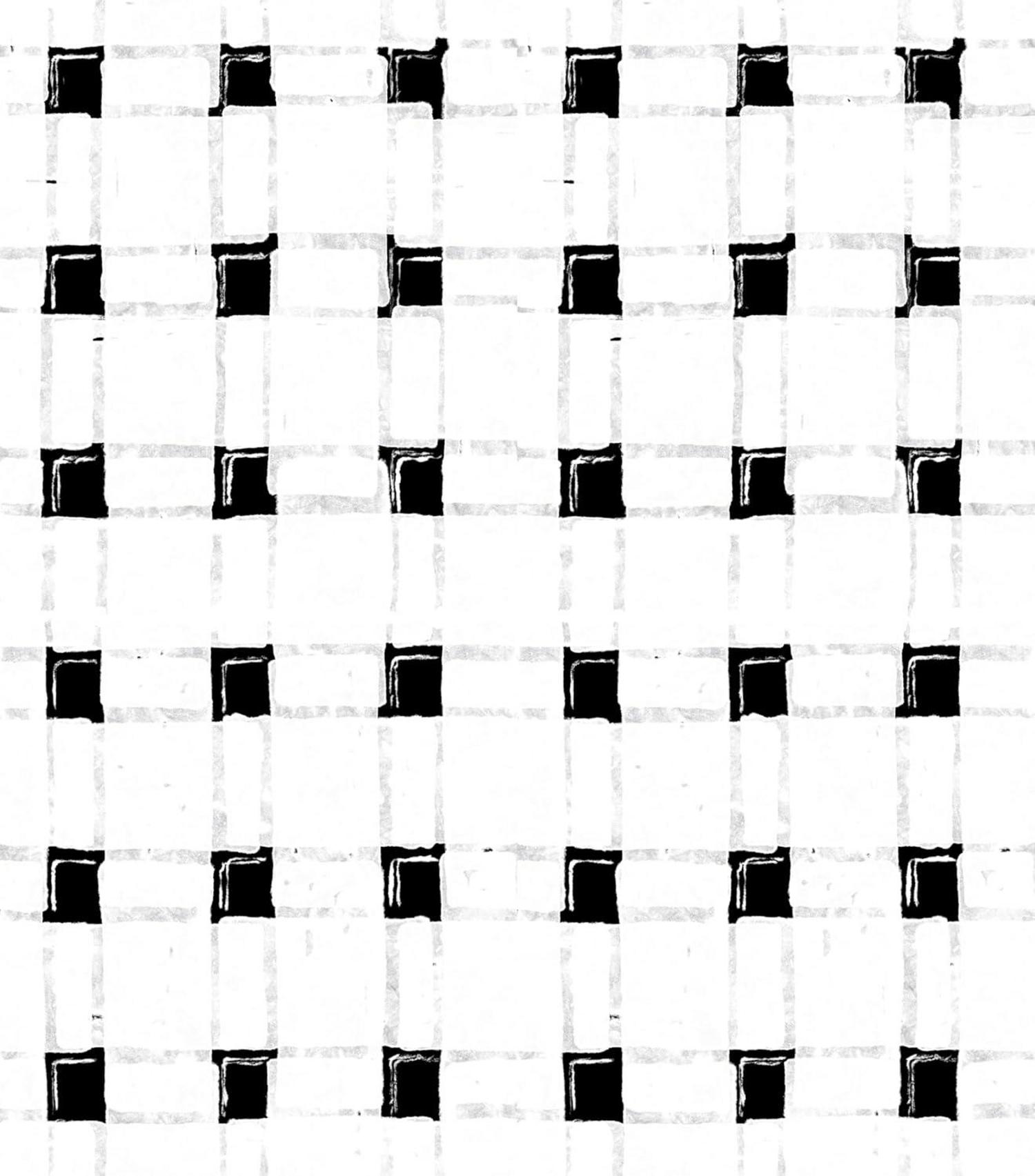 Selbstklebende Schwarz-Weiß Raster Tapete 44x1000cm wasserdicht