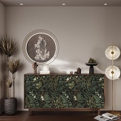 Selbstklebende Tapete Floral Blätter 44x1000cm PVC Wandaufkleber