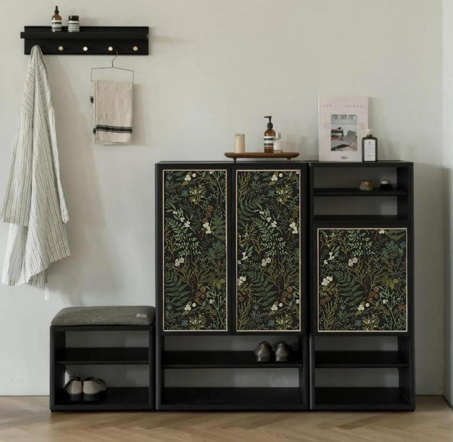 Moderne Selbstklebende Tapete Blätter Floral Wanddeko PVC Vinyl 44x1000cm