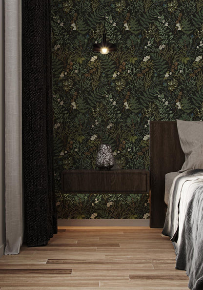 Selbstklebende Tapete Floral Blätter 44x1000cm PVC Wandaufkleber