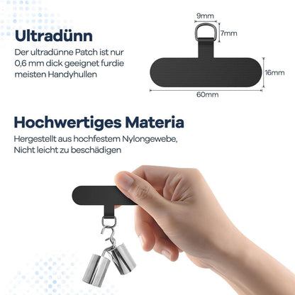 Handykette Universal Schwarz Gold 2 Stück mit 4 Pads