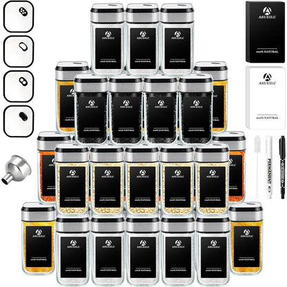 35-teiliges Gewürzglas Set | Omnidirektionale Drehung