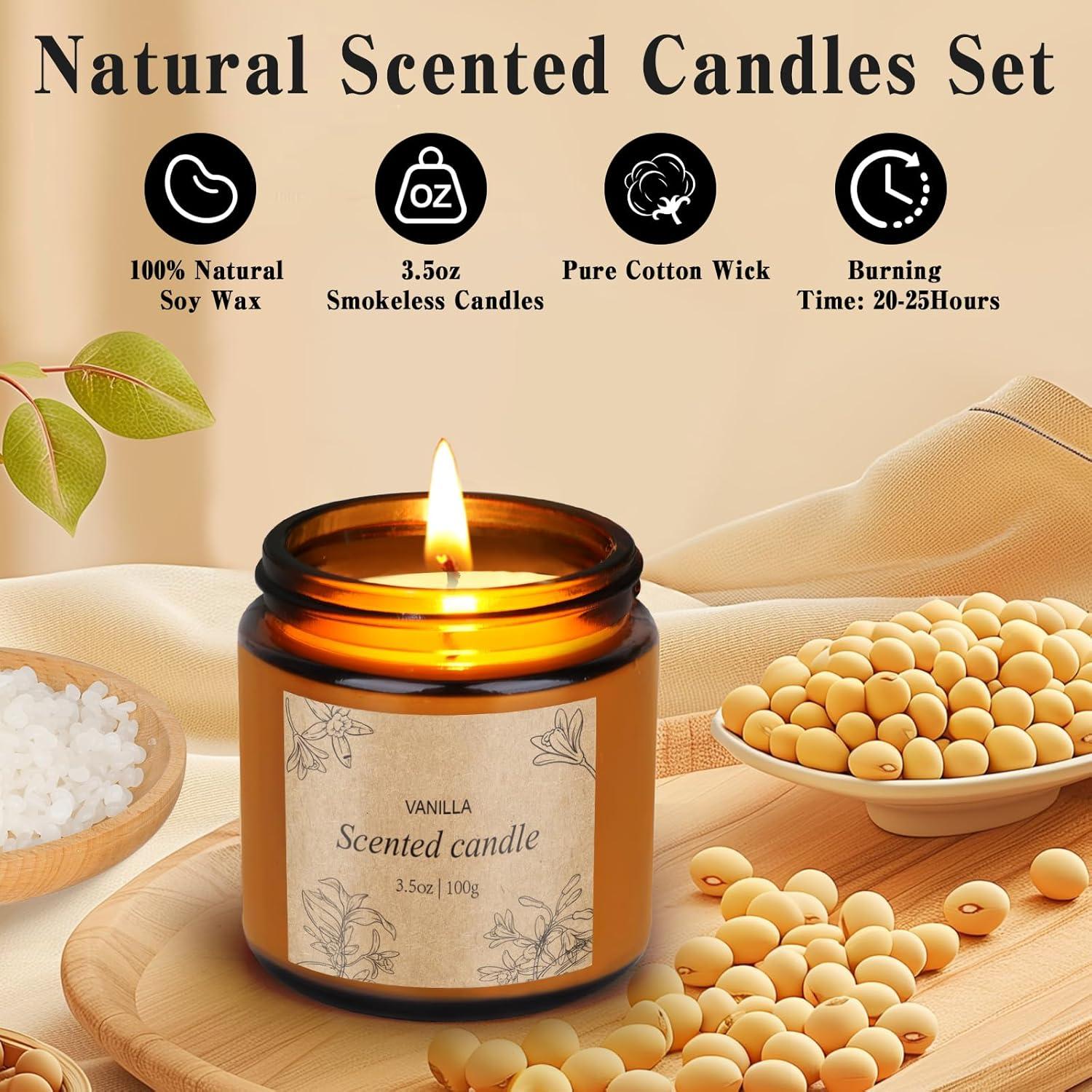 Duftkerze Set Sojawachs ätherische Öle 4x Geschenkidee Frauen