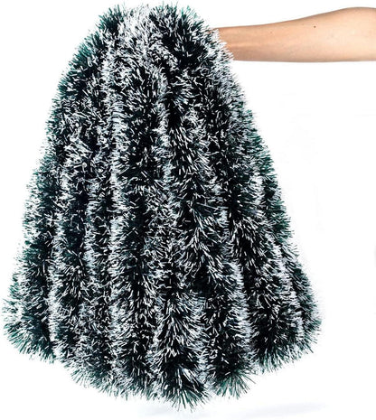 Weihnachtsgirlande Grün Lametta 10m Weihnachtsdeko für Baum Party Fest