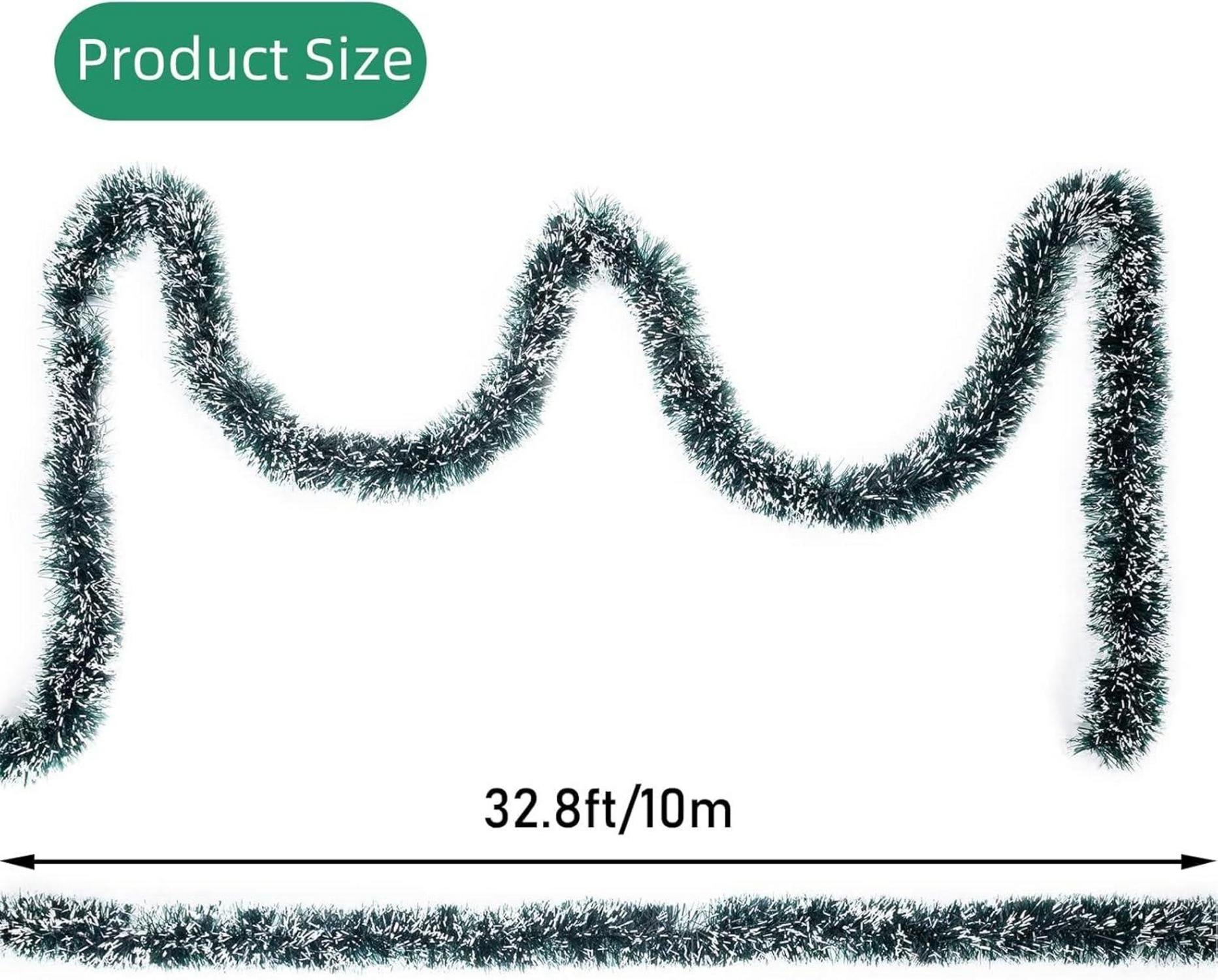 Weihnachtsgirlande Grün Lametta 10m Weihnachtsdeko für Baum Party Fest