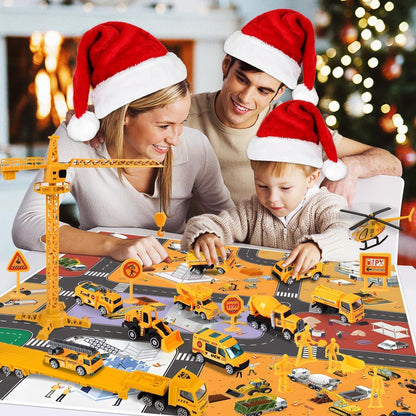 Adventskalender Autos Kinder Junge 2024 Fahrzeuge Legierung