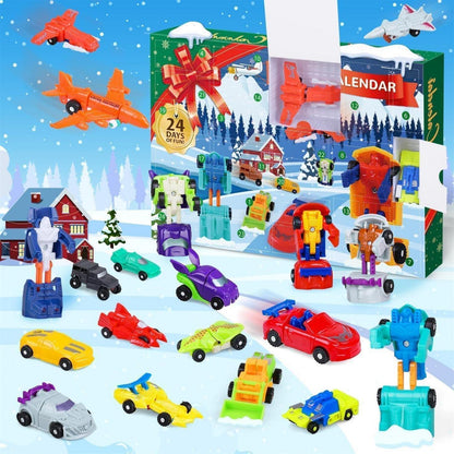 iZoeL Adventskalender Auto 2024 Kinder, 24 Verformungsauto