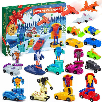 24-teiliger Verformungsauto Adventskalender für Kinder - Fahrzeuge