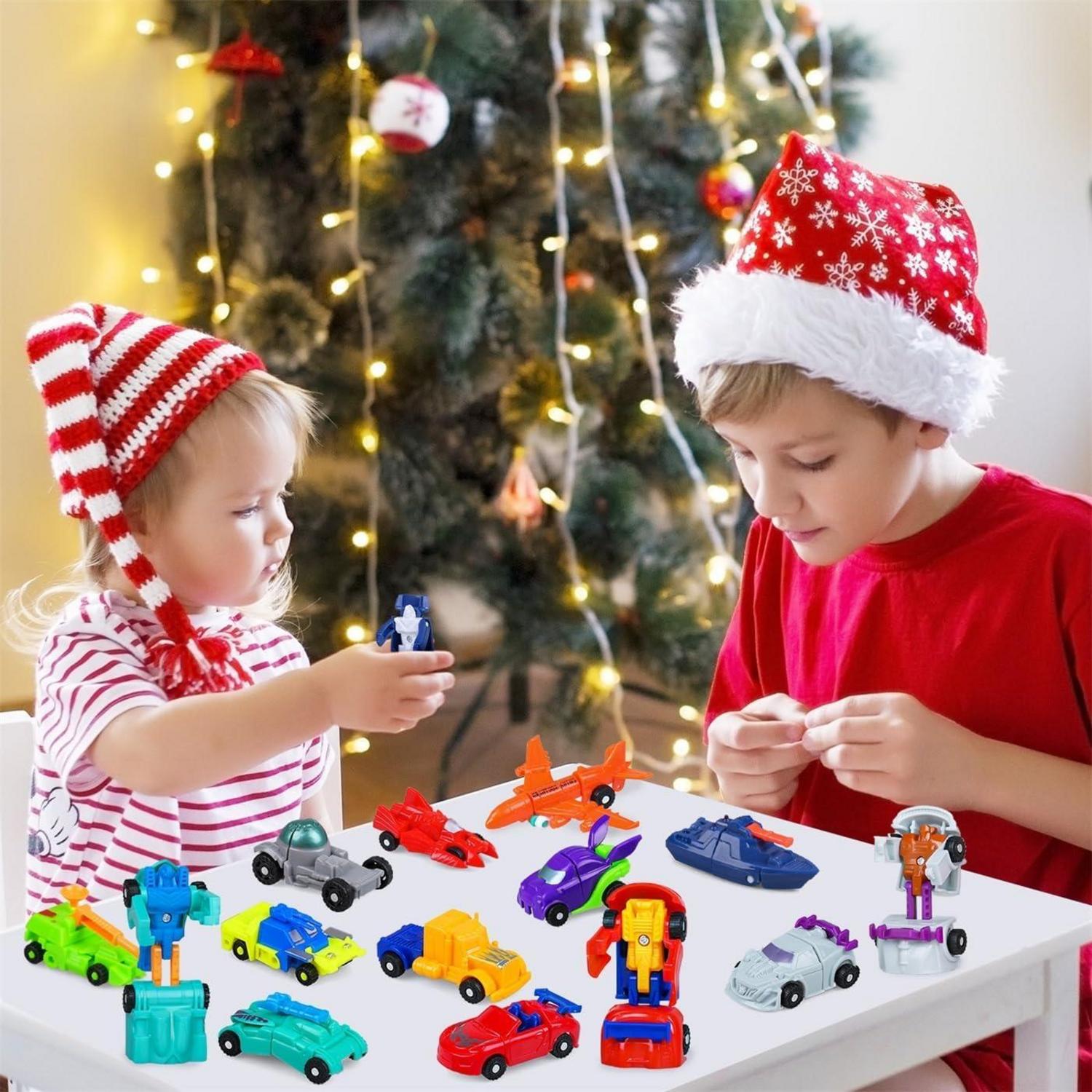 iZoeL Adventskalender Auto 2024 Kinder, Verformungsauto Fahrzeugekalender