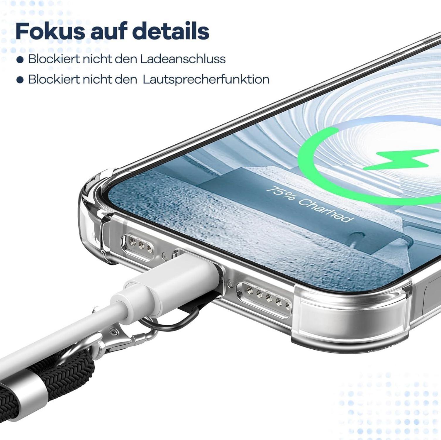 Handykette Universal für alle Smartphones, 2 Stück Schwarz+Dunkelgrau