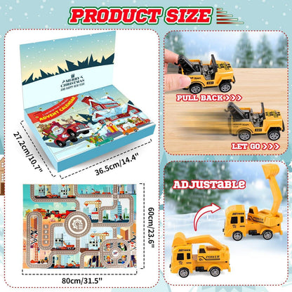 Adventskalender Fahrzeuge 2024 Kinder Auto Spielzeug Überraschung