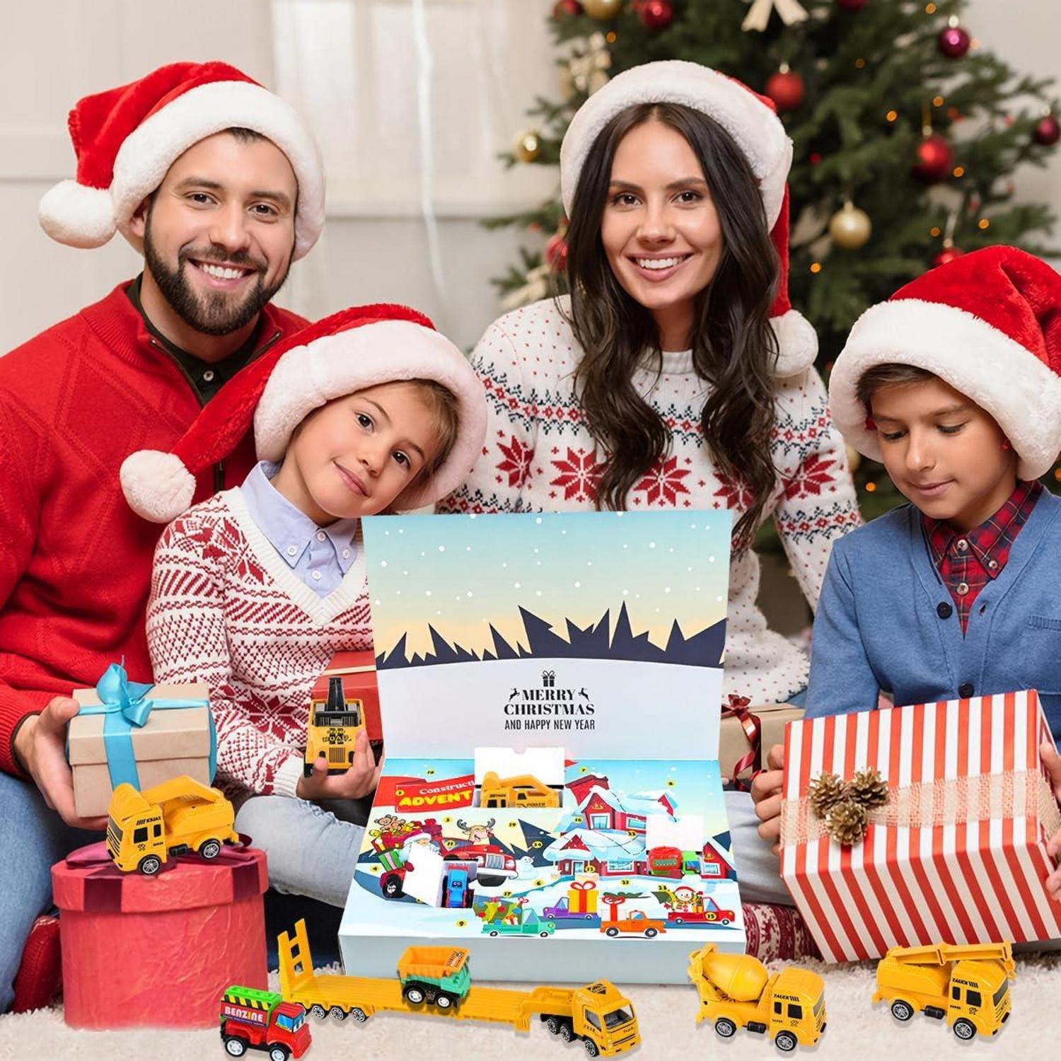 iZoeL Adventskalender 2024 Fahrzeuge Kinder Auto Spielzeug 3-9 Jahre Jungen