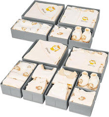 Schrank Organizer 12-teilig Aufbewahrungsboxen Set Stoff