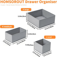 Homsorout 12-teiliges Schrank Organizer Set, Faltbare
