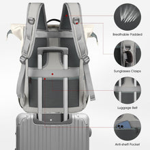 Rolltop Rucksack Wasserdicht Laptop 17,3 zoll Uni Arbeit Beige