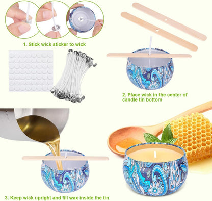 Kerzen Selber Machen Set für Erwachsene und Kinder, DIY Duftkerze Geschenke-Set