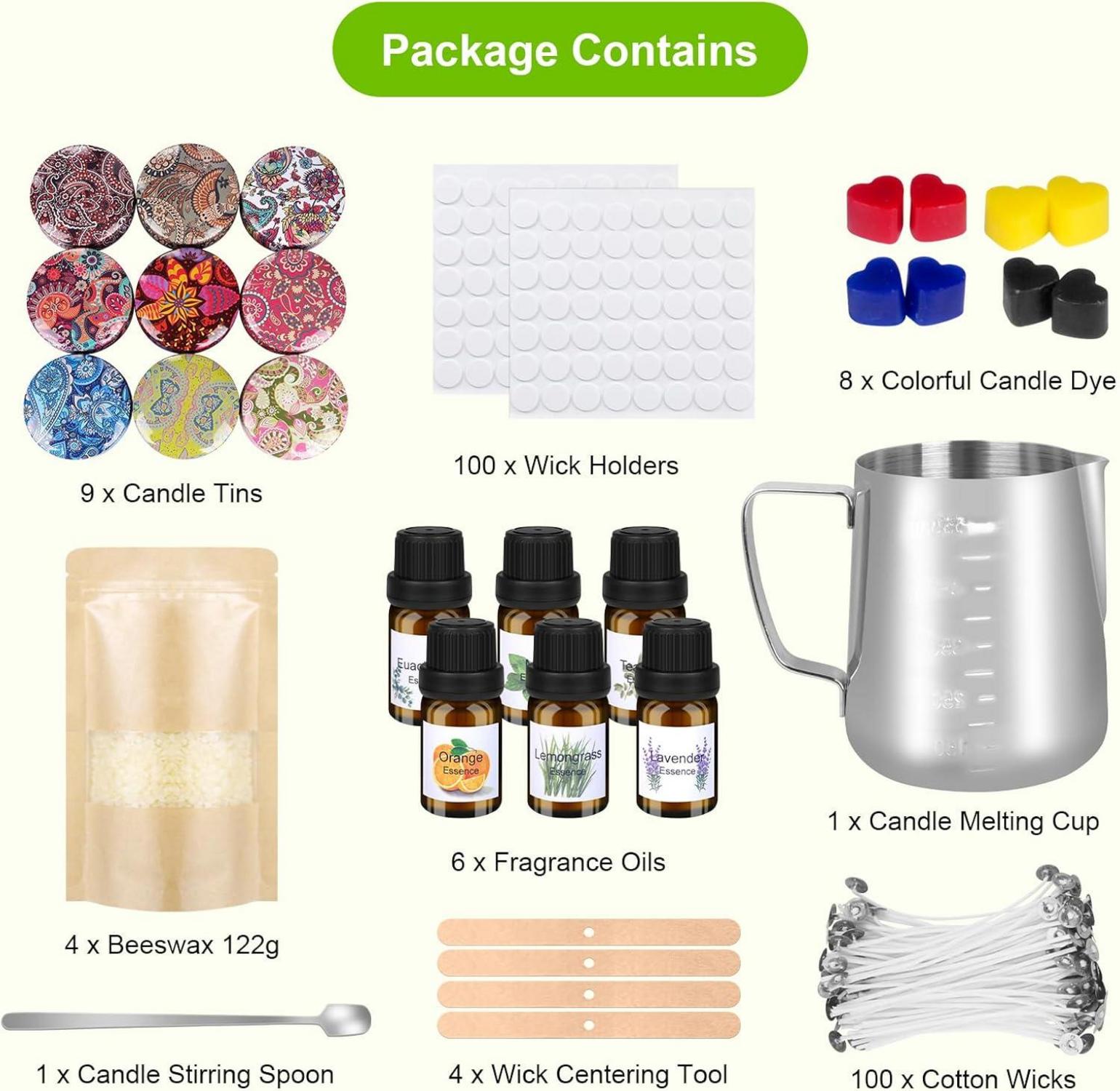 Kerzen Set Bienenwachs Gießen DIY Duftkerzen Herstellung Kit - Kearlgmbh