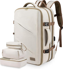 30L Laptoprucksack Handgepäck für Reise und Business, Beige Khaki