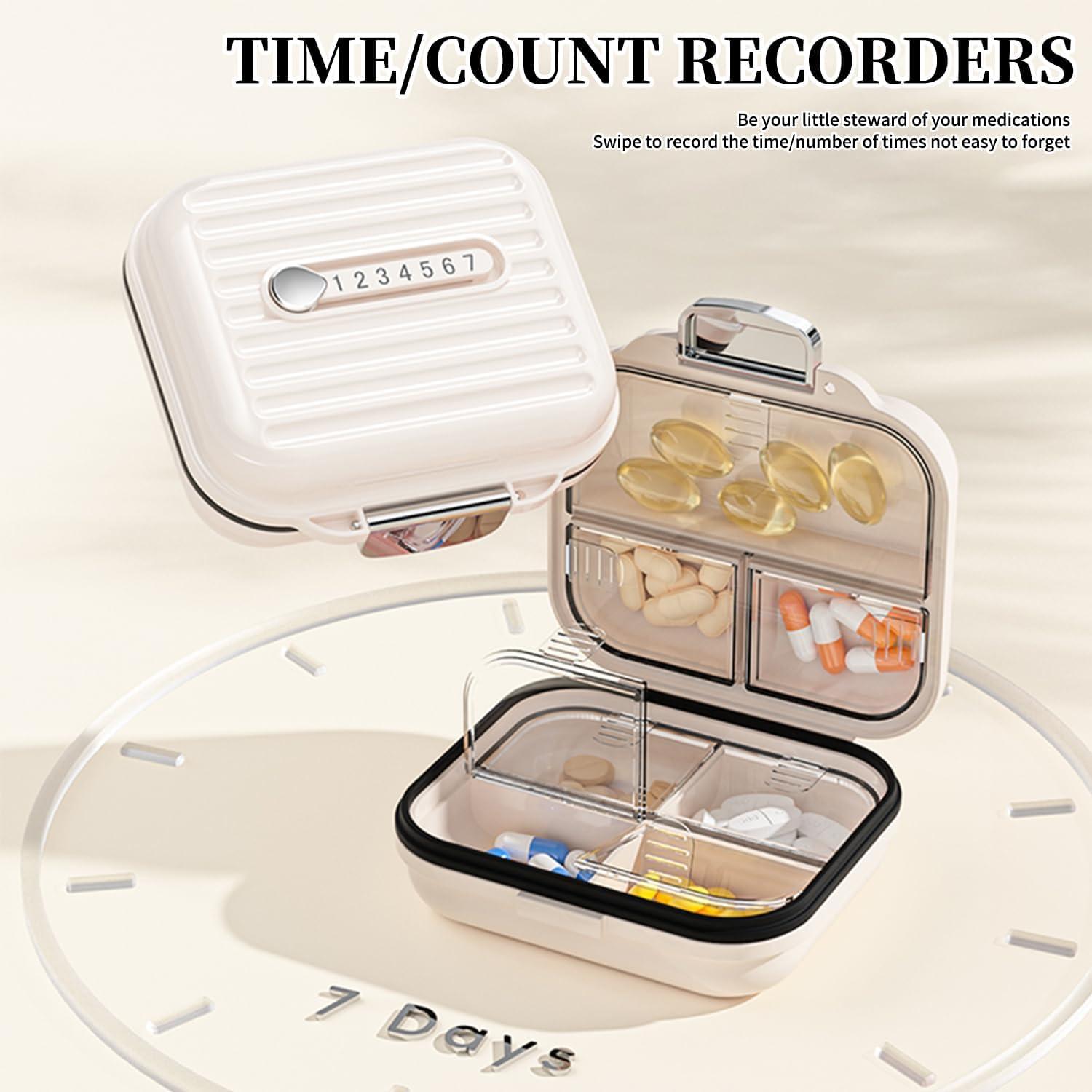 Tablettenbox 7 Tage Reise Pillenbox Organizer wasserdicht