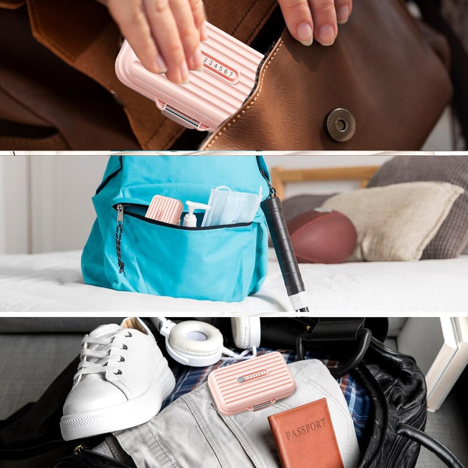 Tablettenbox 7 Tage für unterwegs Groß-Pink Organizer Pillenbox