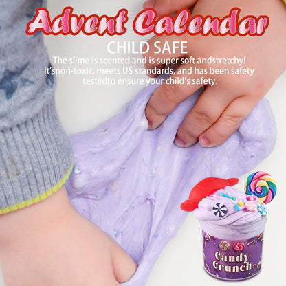 Adventskalender 2024 für Kinder Mädchen mit 24 Slime