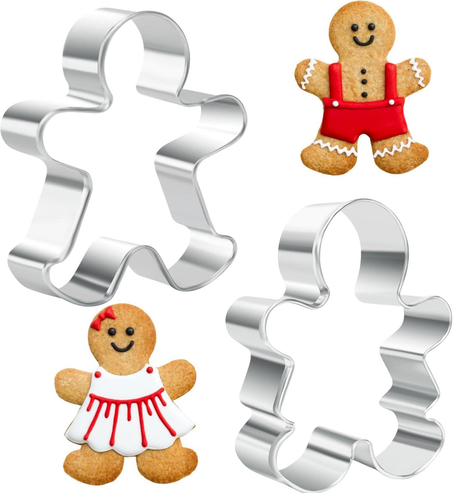 Ausstechformen-Set Lebkuchenmann Backen 2 Stück Edelstahl