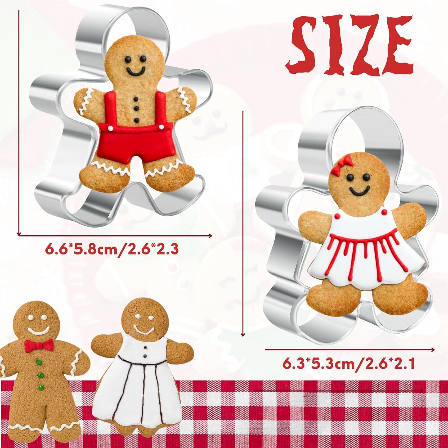 Lebkuchenmann Ausstechformen-Set, 2-teilig, Edelstahl, Weihnachtsbacken