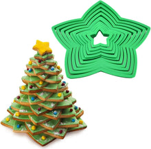 Weihnachtsbaum-Stern Ausstechformen Set 10-teilig, Kunststoff