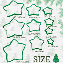 3D Weihnachtsbaum Stern Ausstechformen Set 10