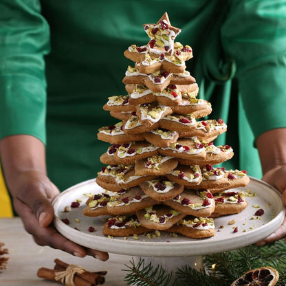 Weihnachtsbaum Stern-Ausstechformen Set 10-teilig Kunststoff