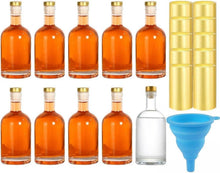 Pack of 10 Small Glass Bottles with Cork and Shrink Capsules