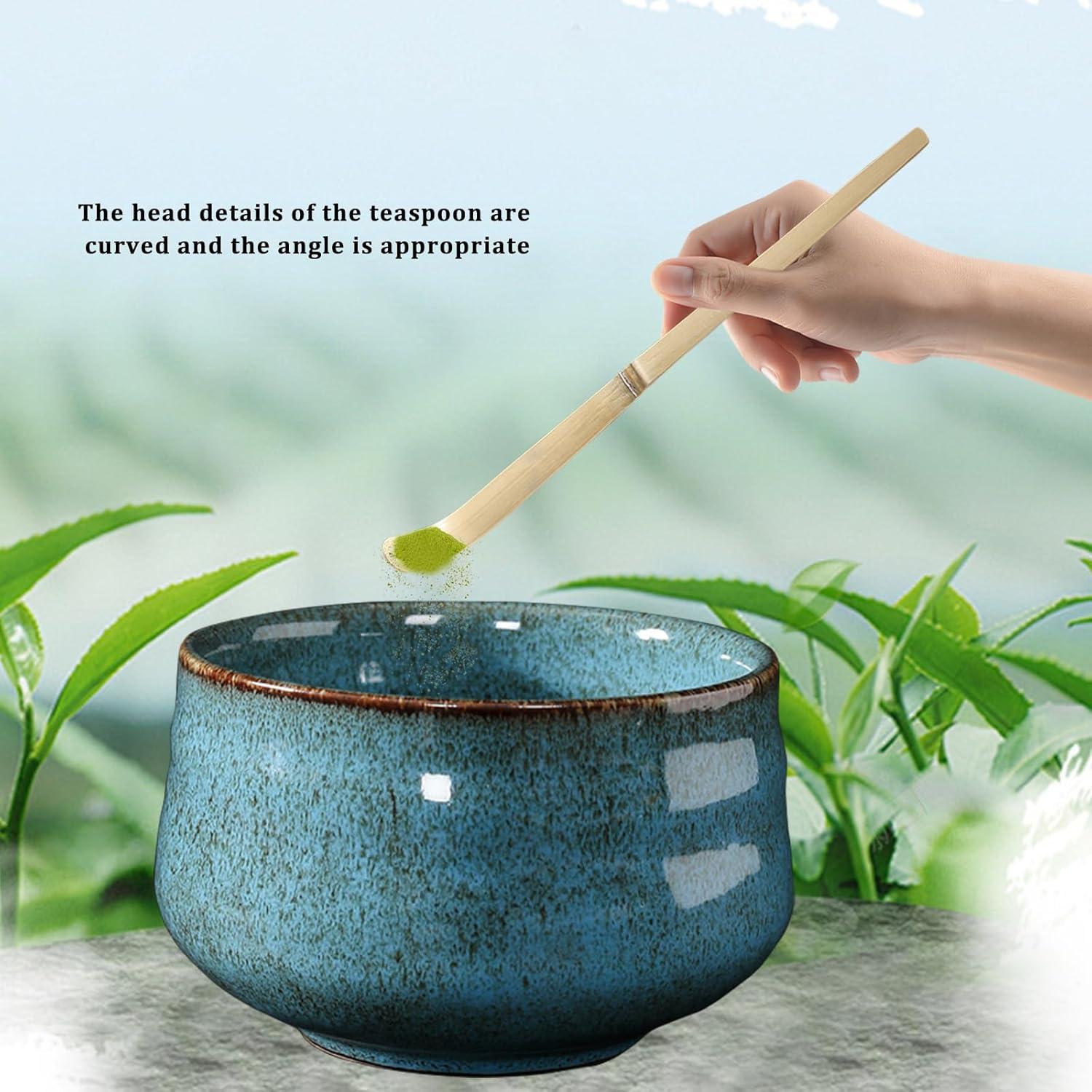 Matcha-Set 7-teilig Keramik Tee-Set Bambus-Schneebesen