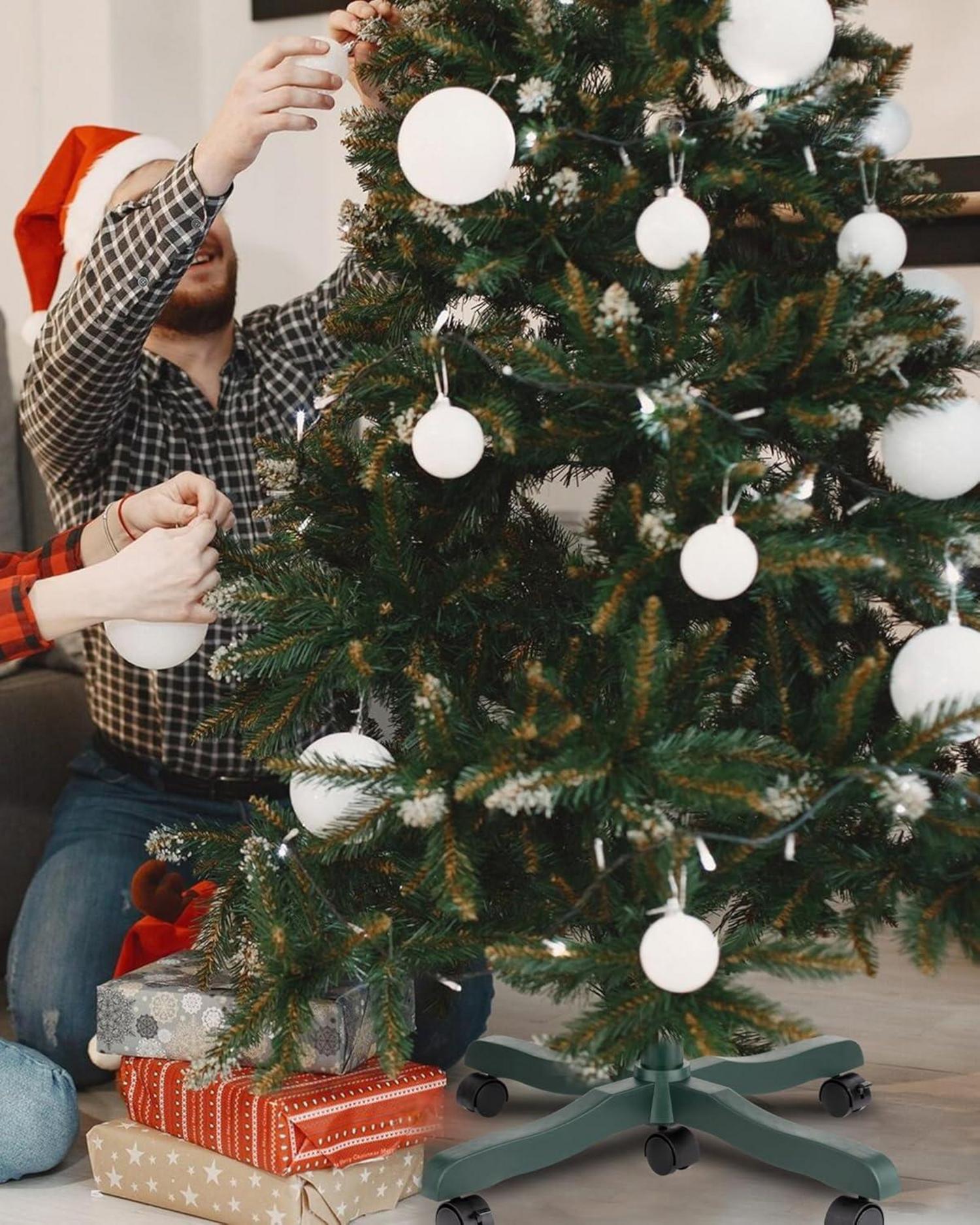 Künstlicher Weihnachtsbaumständer mit Rädern bis 200cm - Grüner