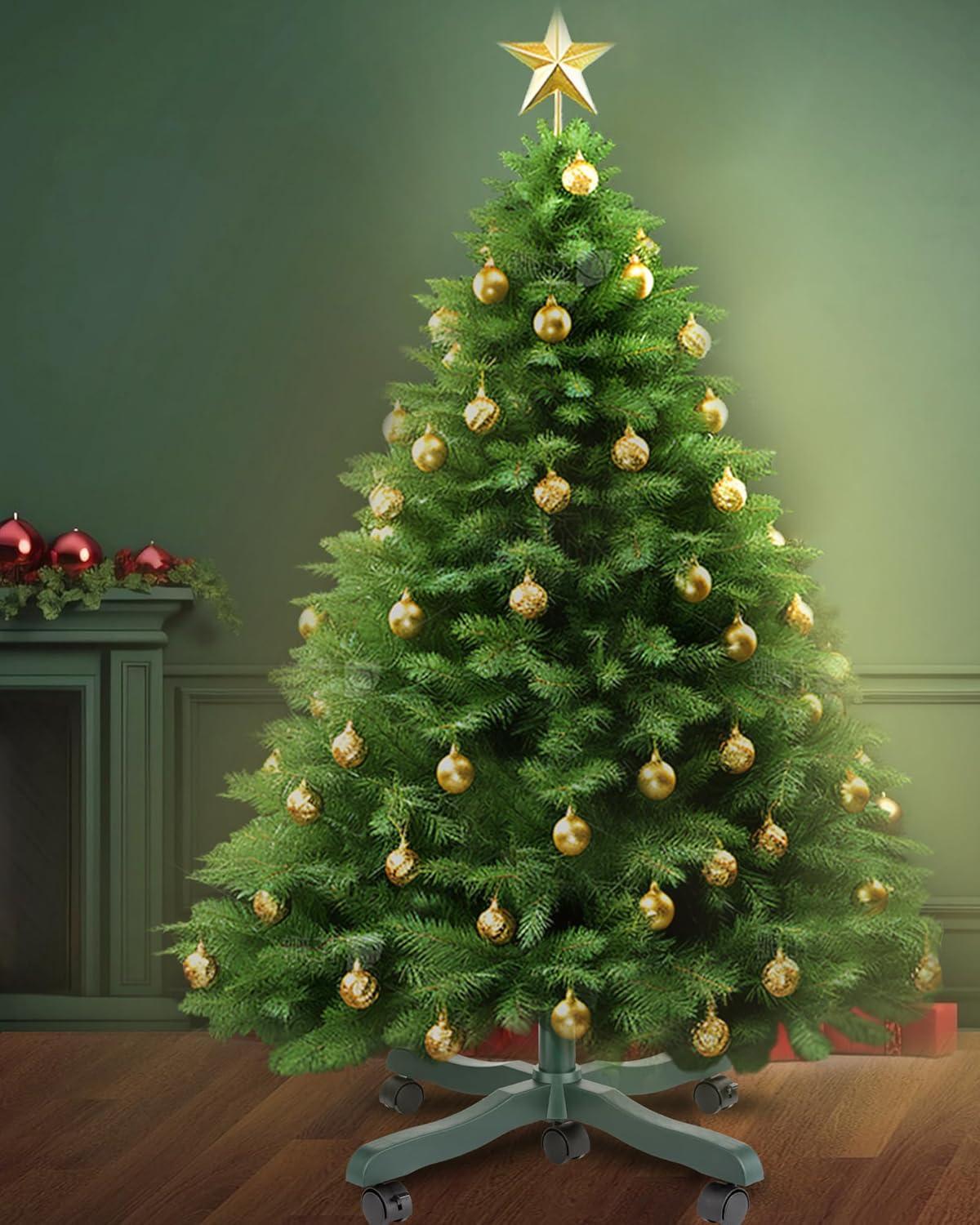 Weihnachtsbaumständer für künstlichen Baum mit Rädern - bis 200cm, Grün