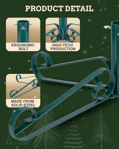 Christbaumständer Künstlicher Baum Ständer Metall bis 250cm Weihnachtsbaum Grün