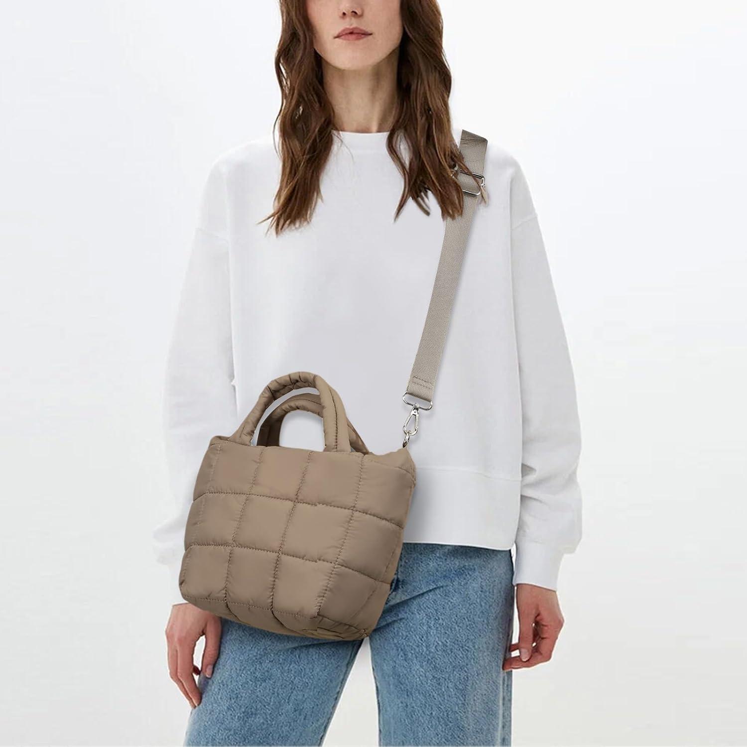 Leichte Gesteppte Puffer Crossbody Bag mit Mehreren Taschen