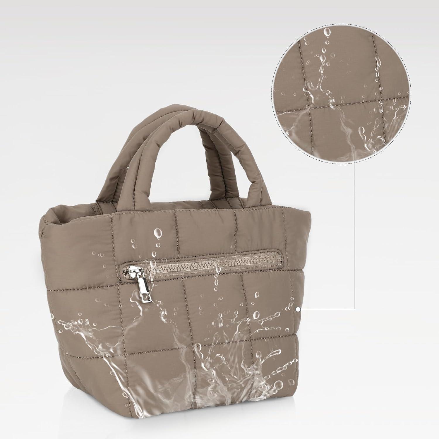 TIAASTAP Mini Gesteppte Puffer Crossbody Tasche mit Reißverschluss