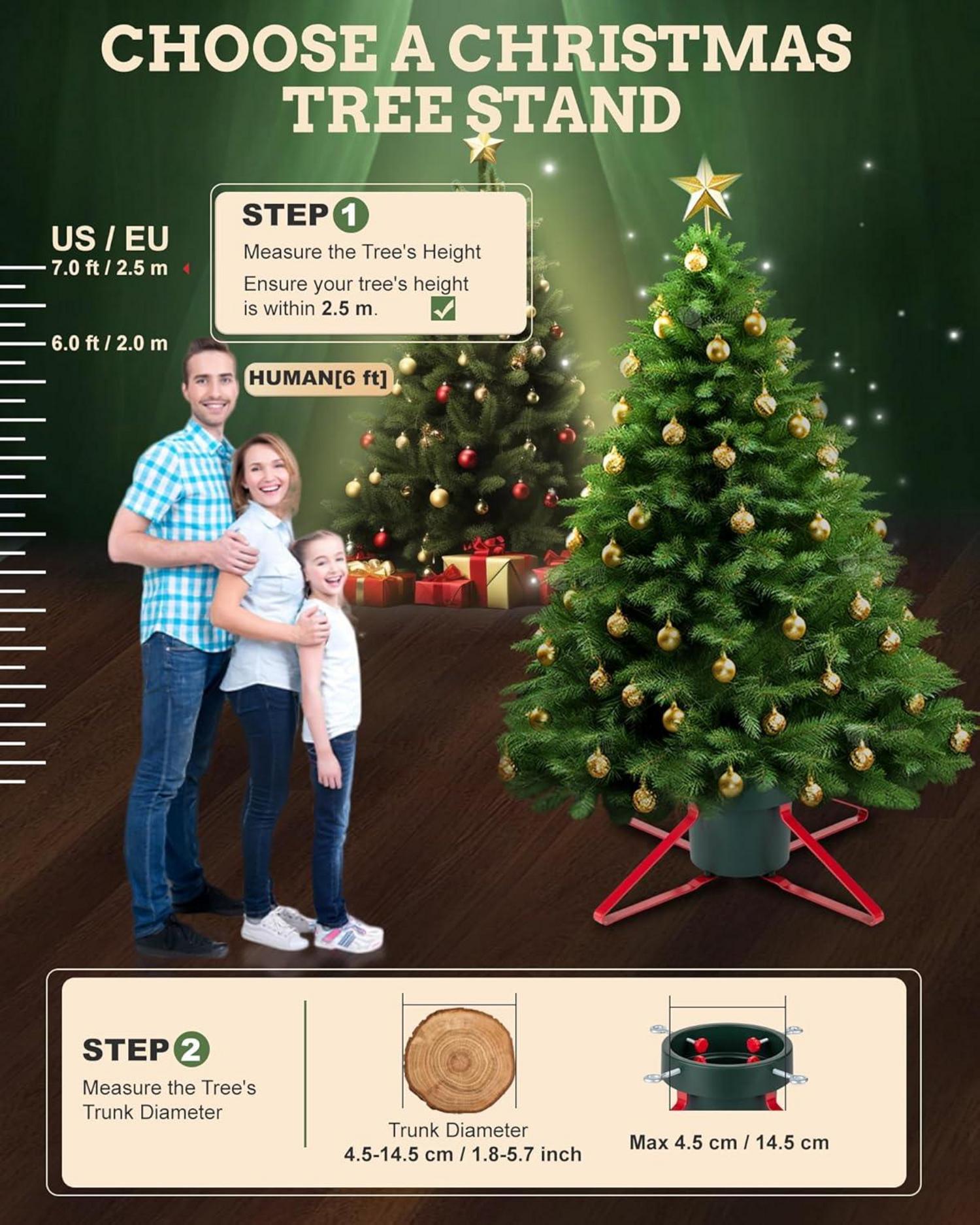 PUDO Christbaumständer mit Wassertank für Bäume bis 2,5m