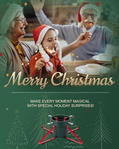 Christbaumständer Weihnachtsbaumständer mit Wassertank Grün 2,5m Stamm