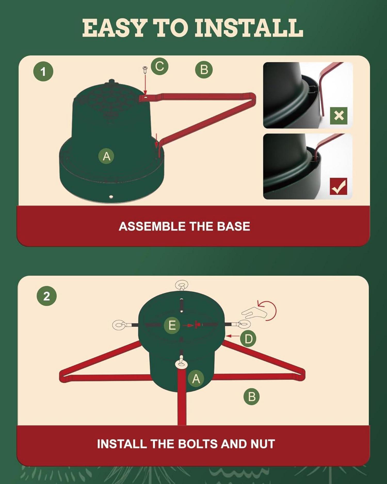 Christbaumständer Weihnachtsbaumständer mit Wassertank für Bäume bis 2,5m
