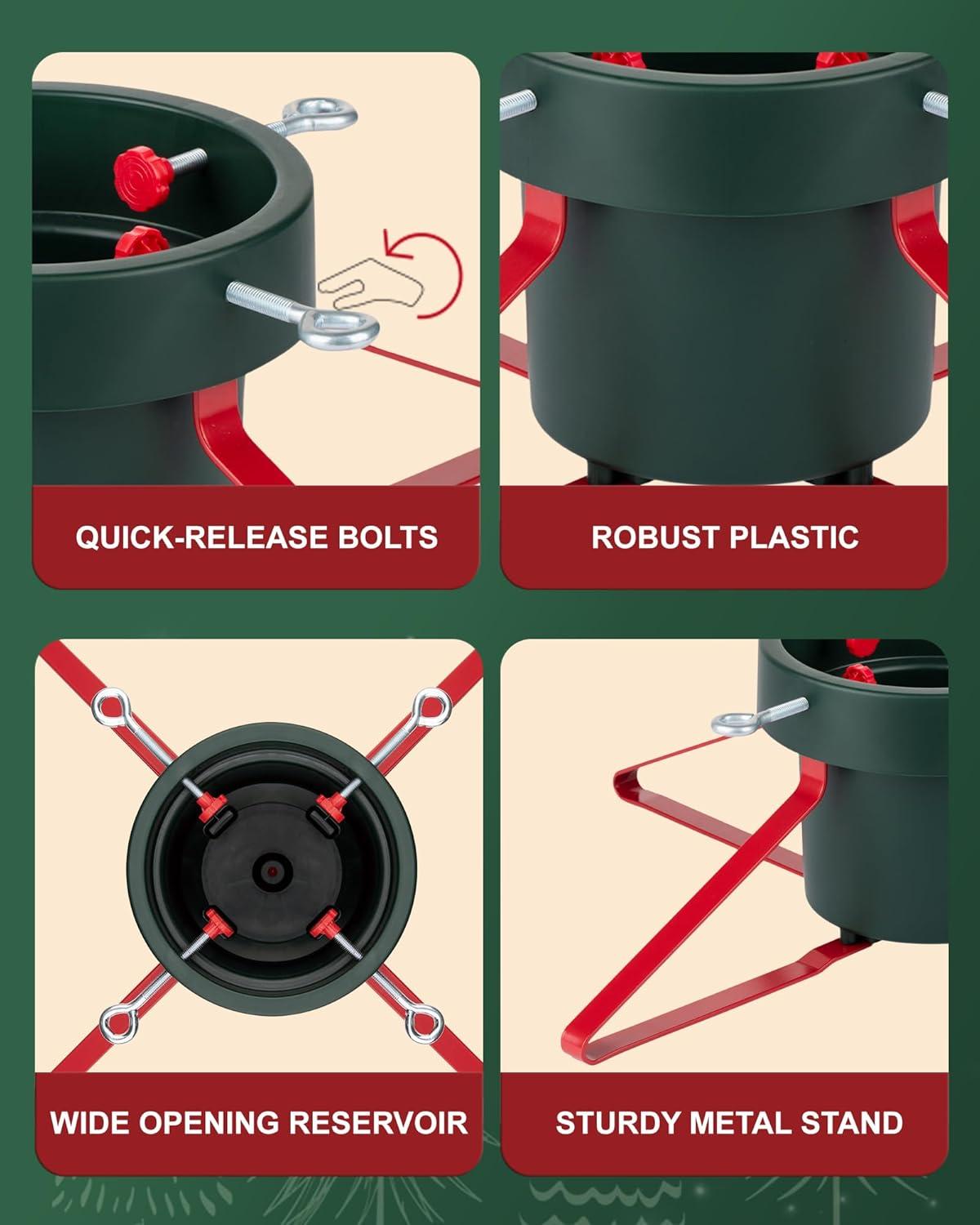 PUDO Christbaumständer mit Wassertank für Bäume bis 2,5m Grün