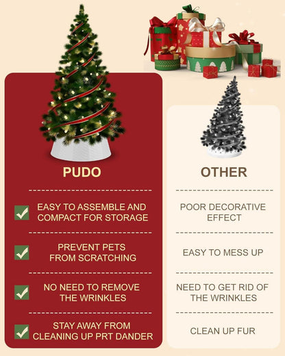 Weihnachtsbaum Rock Weiß Kunststoff 71cm Christbaumständer Kragen