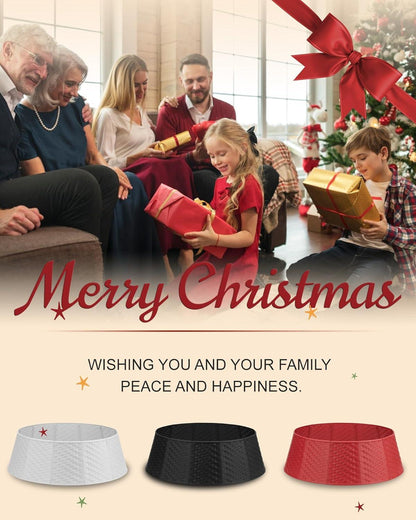 Weihnachtsbaumrock weiß 71cm - Kunststoff Schutz für Christbaum im Korb - Wasserdicht & Faltenfrei