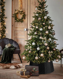 Weihnachtsbaum Rock Kragen Schwarz 71cm Kunststoff