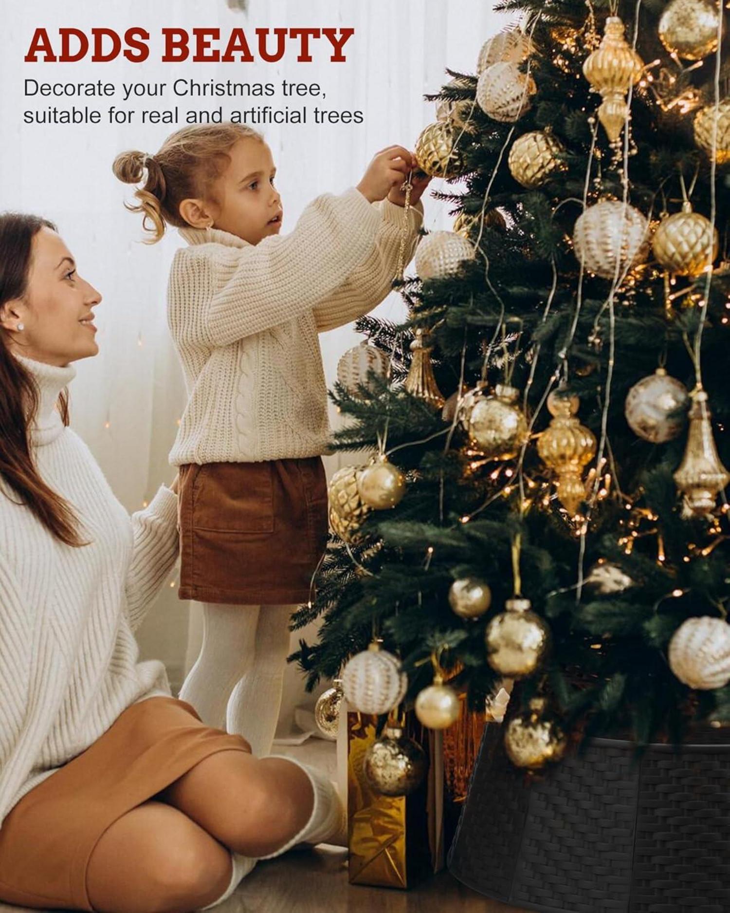 Weihnachtsbaumrock Kunststoff schwarz 71cm unten - Christmas Tree