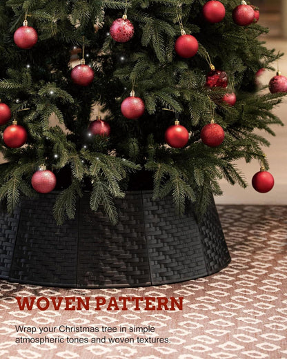 Weihnachtsbaumrock für Christbaumständer Kunststoff Schwarz 71cm